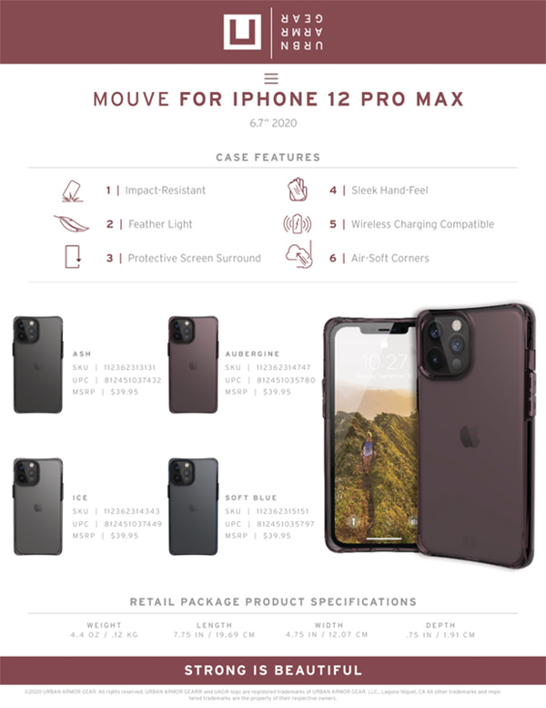 [U] Ốp lưng UAG Mouve iPhone 12 Pro Max